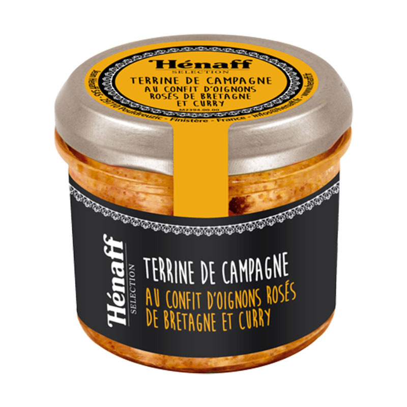 Terrine de campagne au confit d'oignons rosés de Bretagne et curry