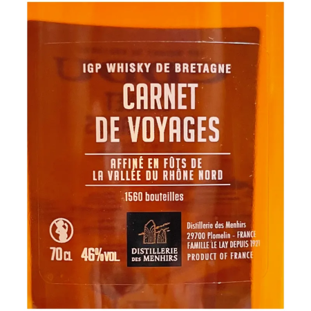 whisky breton eddu vallée du Rhône carnet de voyage contre étiquette whisky breton eddu vallée du Rhône carnet de voyage contre étiquette